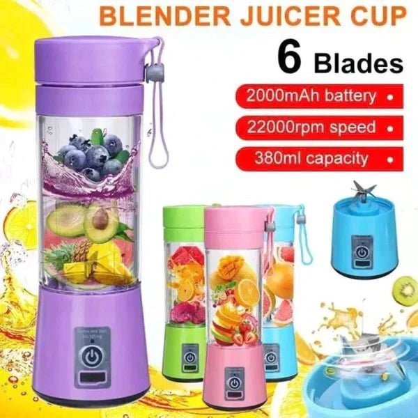 USB Rechargeable Juicer Blender 6 Blades - Ummati_Essentials