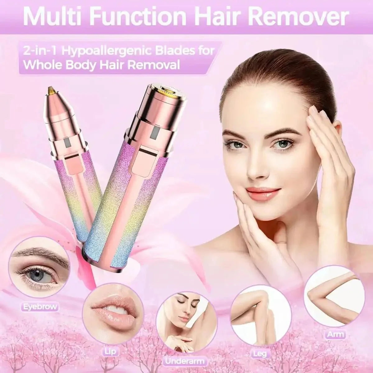 ✨ 2-in-1 Electric Eyebrow Trimmer & Facial Hair Remover for Women - Ummati_Essentials