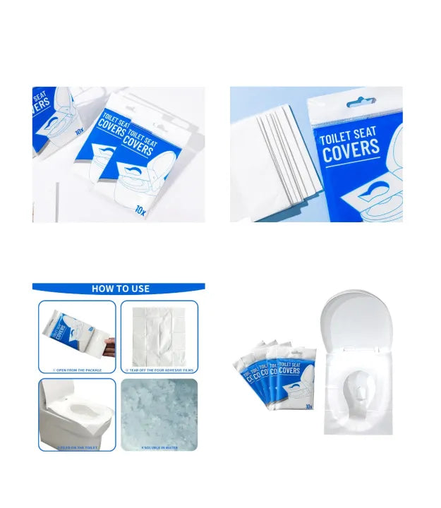 Flushable Toilet Seat Covers (10 Pieces)