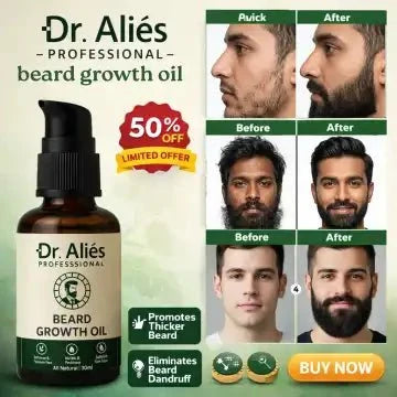 Dr. Alies Professional Beard Growth Oil – Natural 30ml - Ummati_Essentials