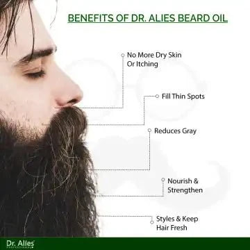 Dr. Alies Professional Beard Growth Oil – Natural 30ml - Ummati_Essentials