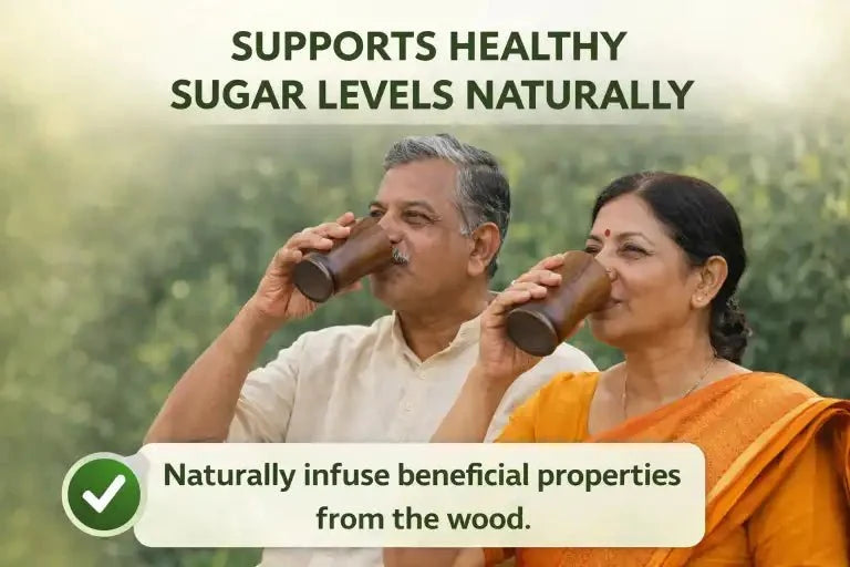 Ayurvedic Vijaysar Wood Sugar Control Glass - Ummati_Essentials