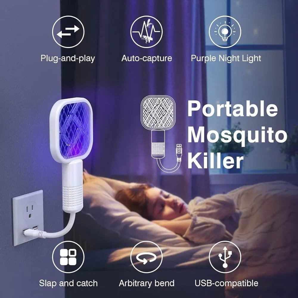Mini Portable USB Mosquito Racket - Ummati_Essentials